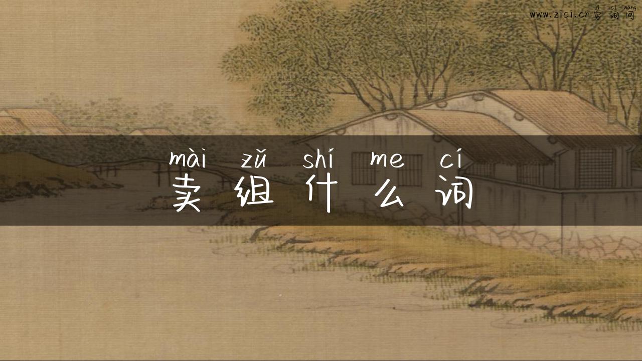 卖组什么词