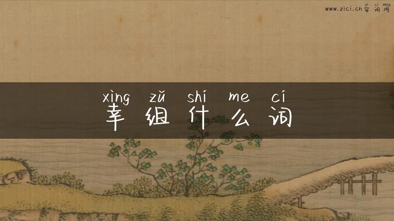幸组什么词