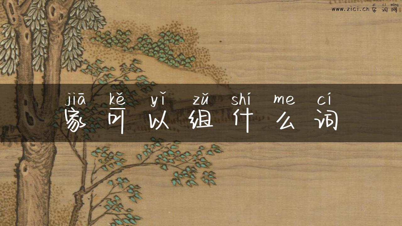 家可以组什么词