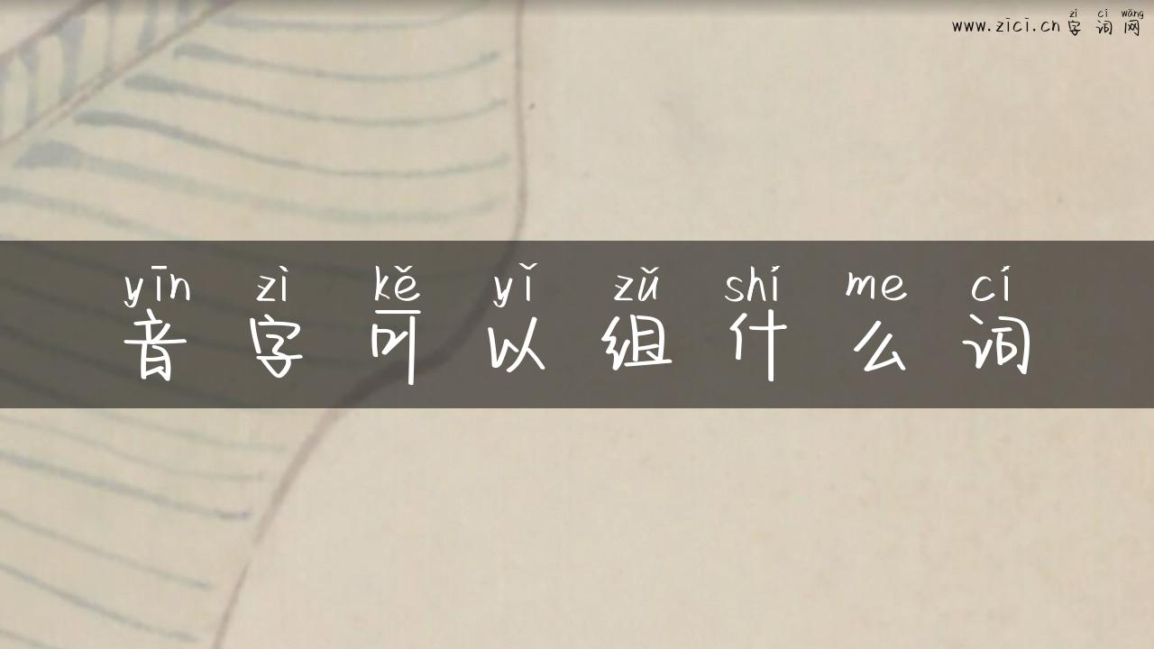 音字可以组什么词