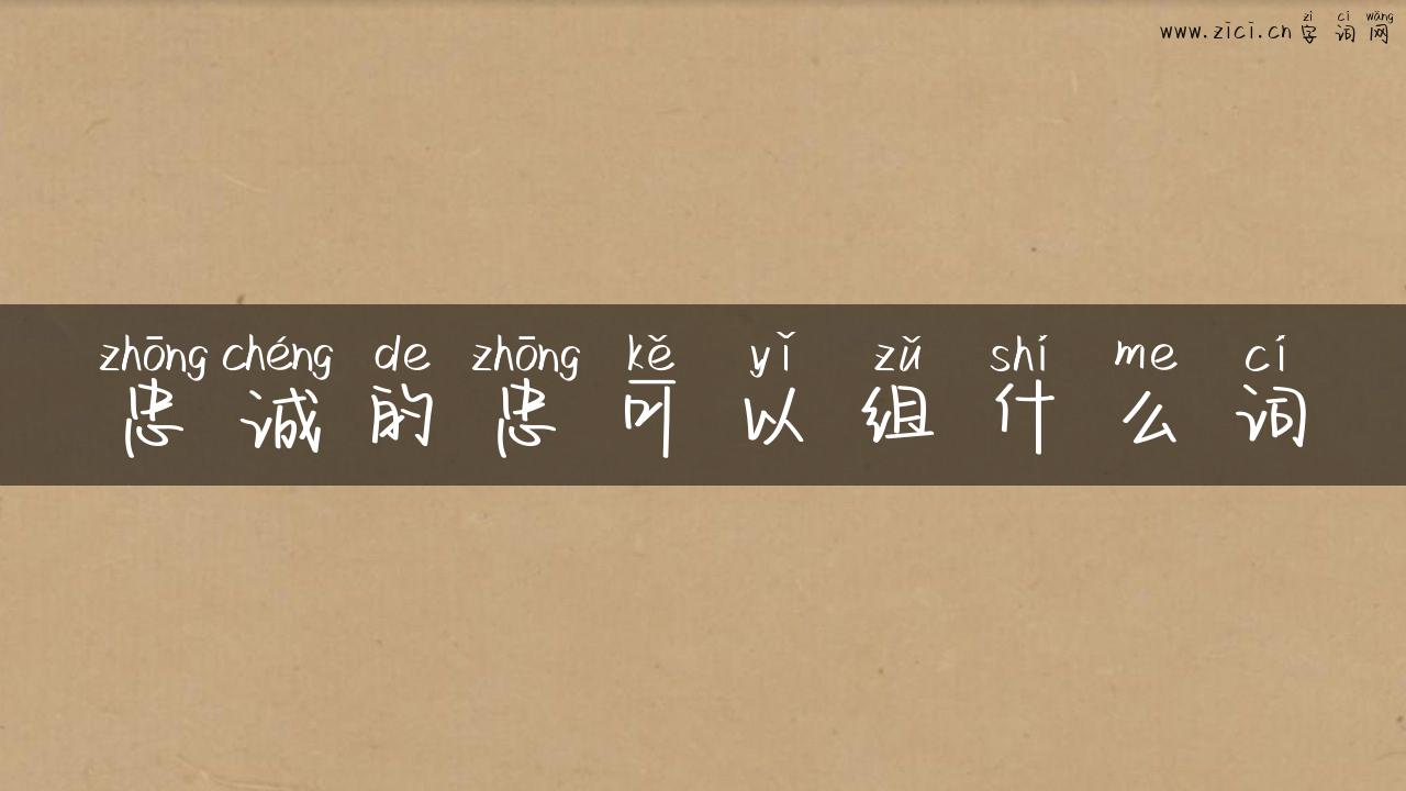 忠诚的忠可以组什么词