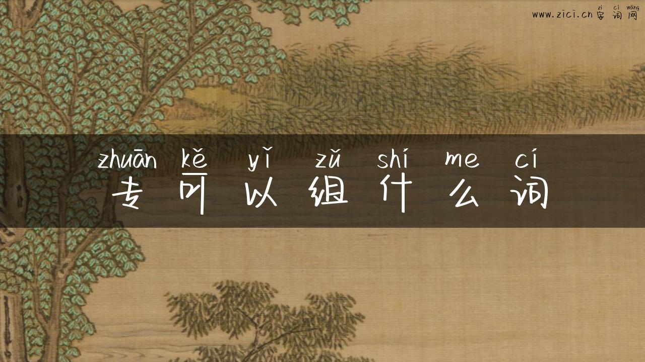 专可以组什么词