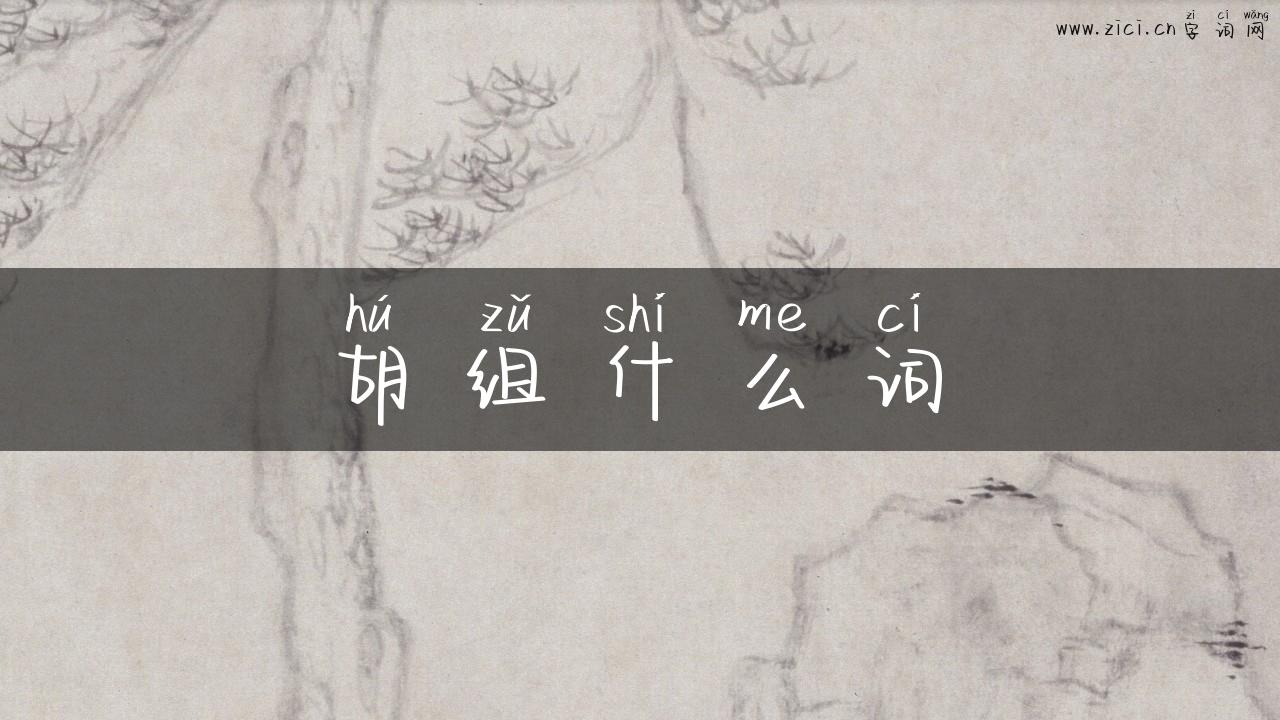 胡组什么词