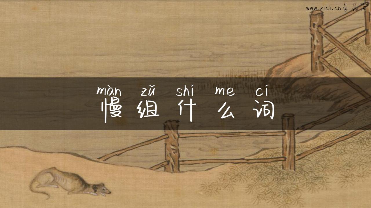慢组什么词