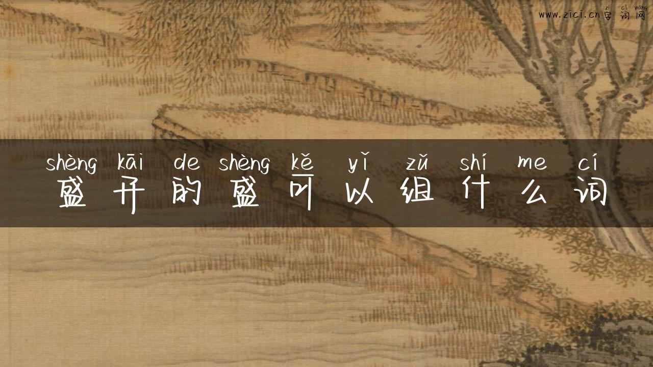 盛开的盛可以组什么词