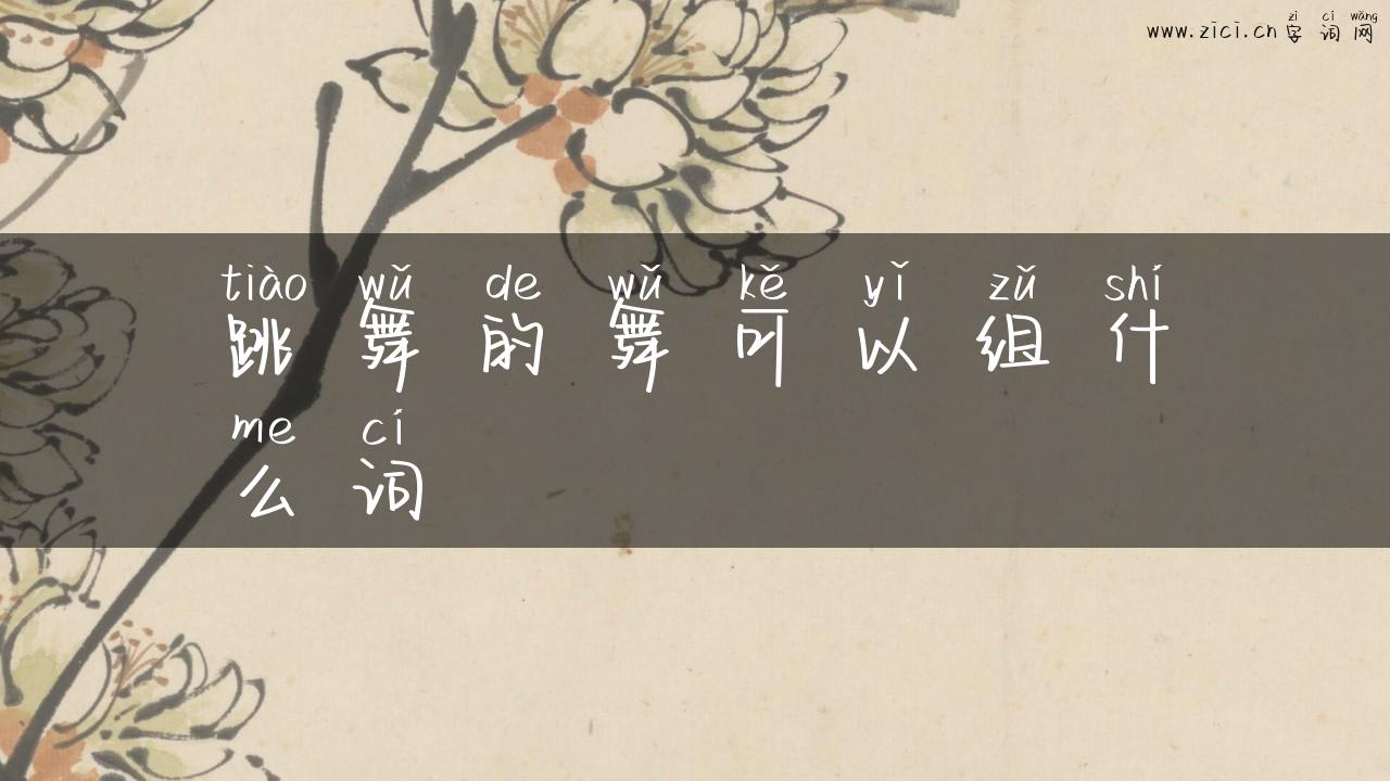 跳舞的舞可以组什么词