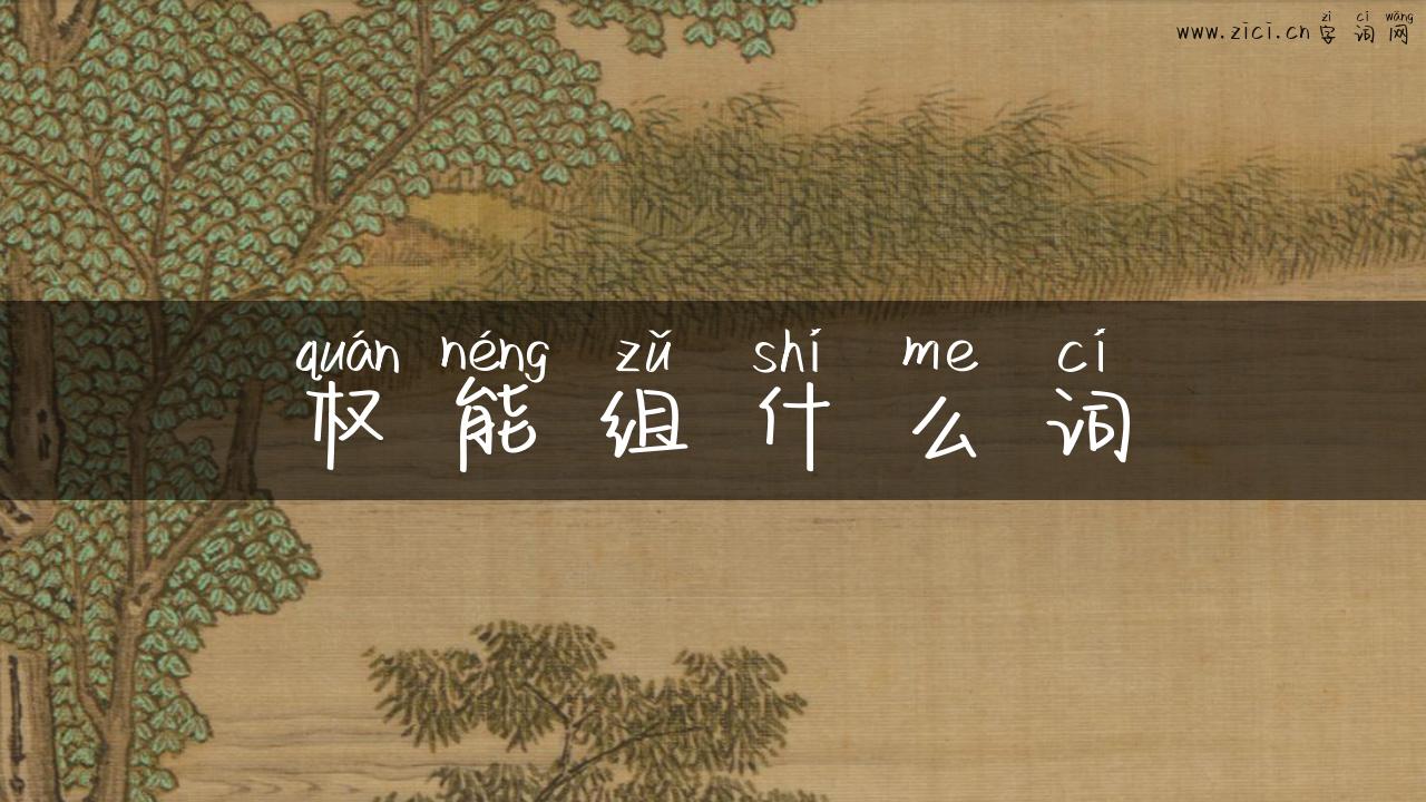 权能组什么词