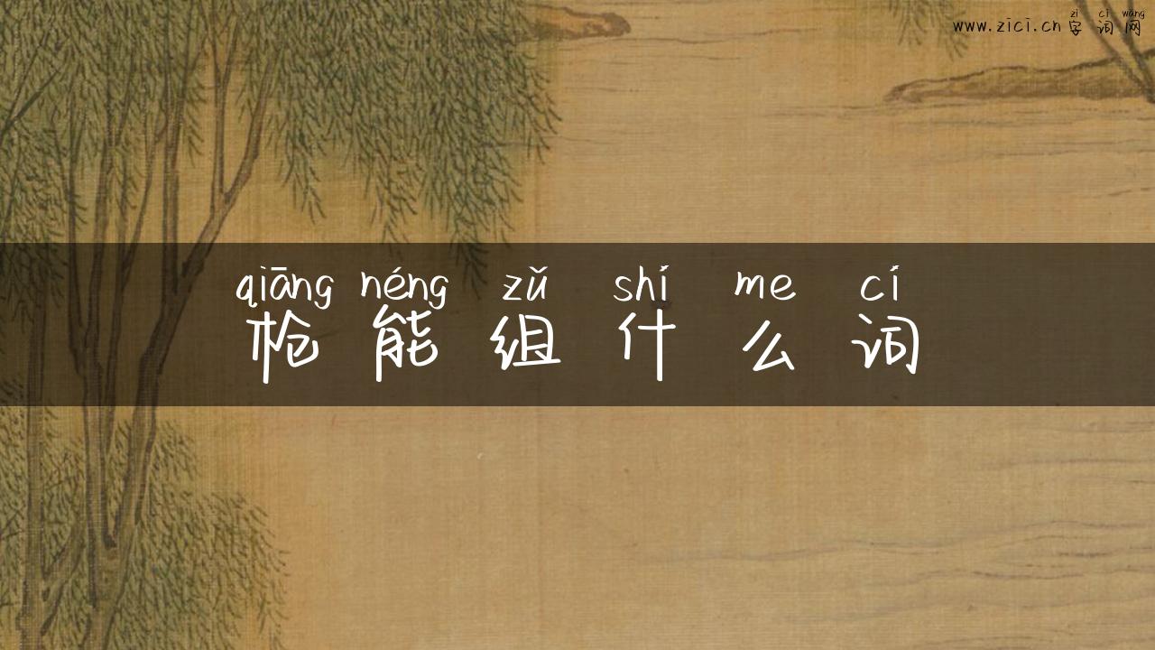 枪能组什么词