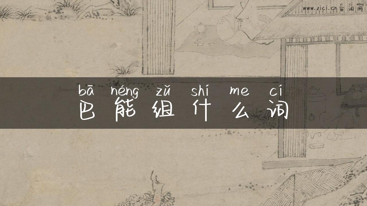 巴能组什么词