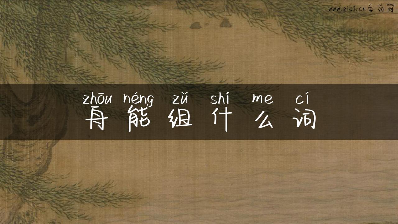 舟能组什么词