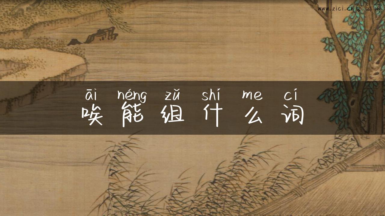 唉能组什么词