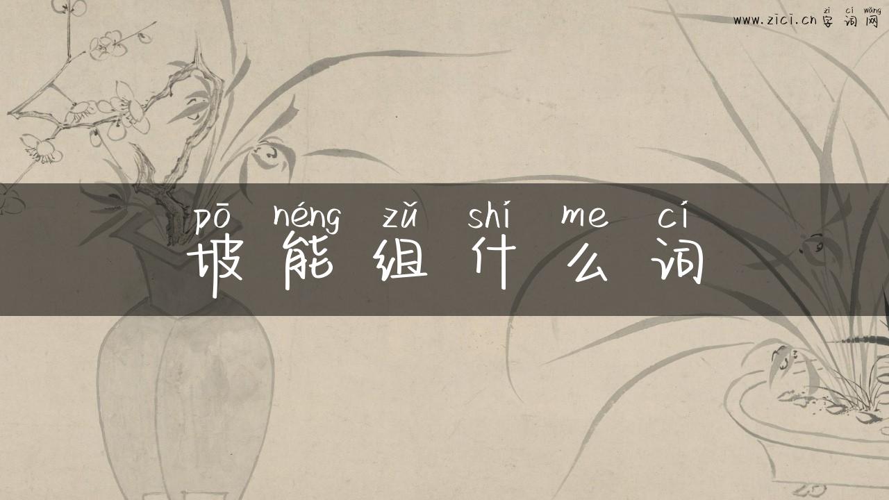 坡能组什么词