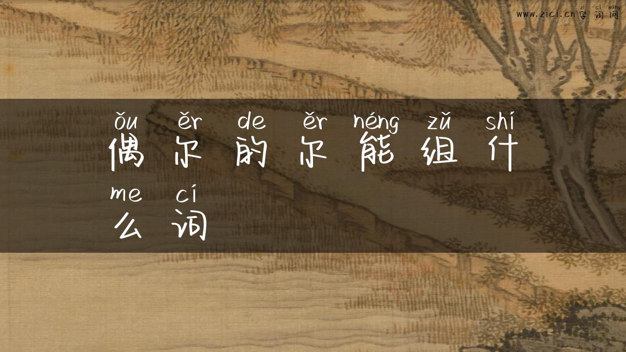 偶尔的尔能组什么词