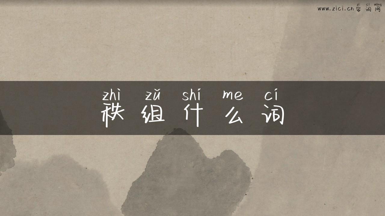 秩组什么词