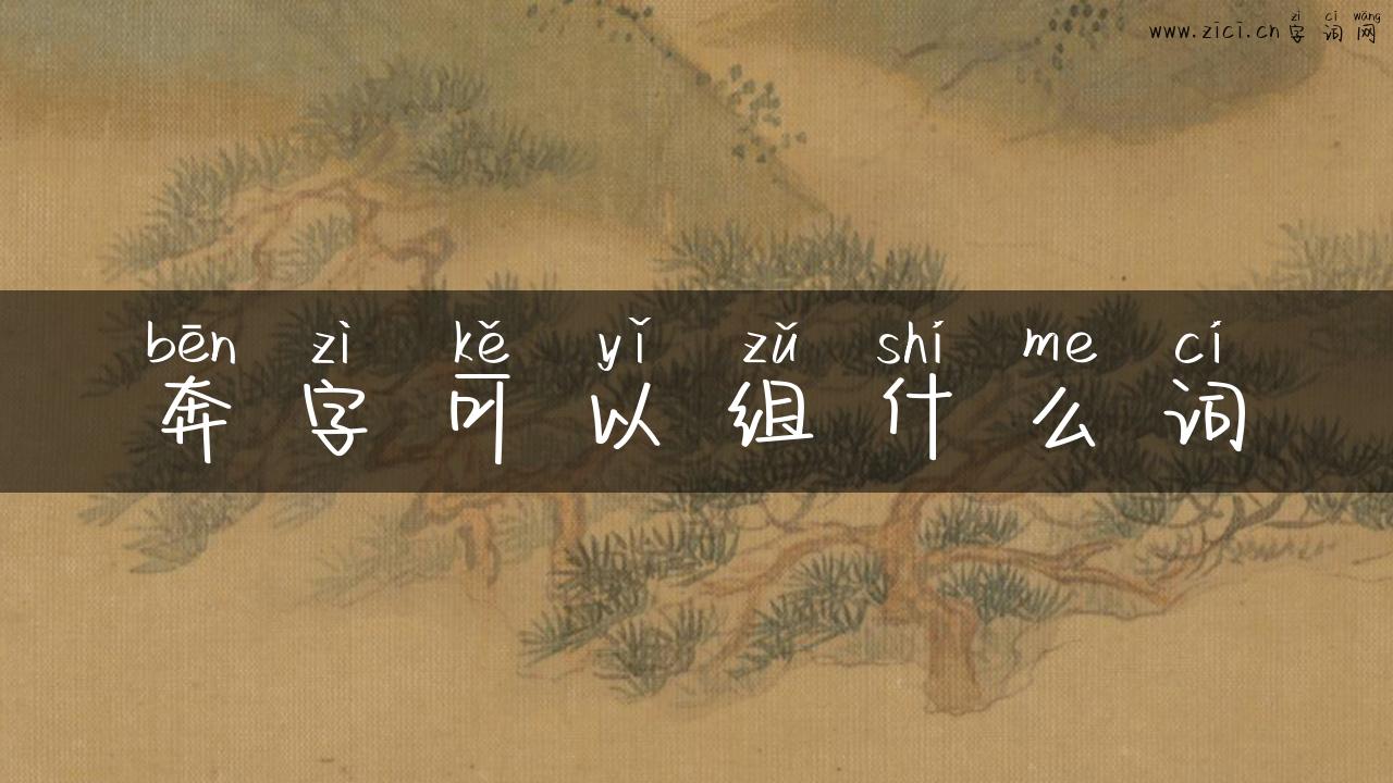 奔字可以组什么词