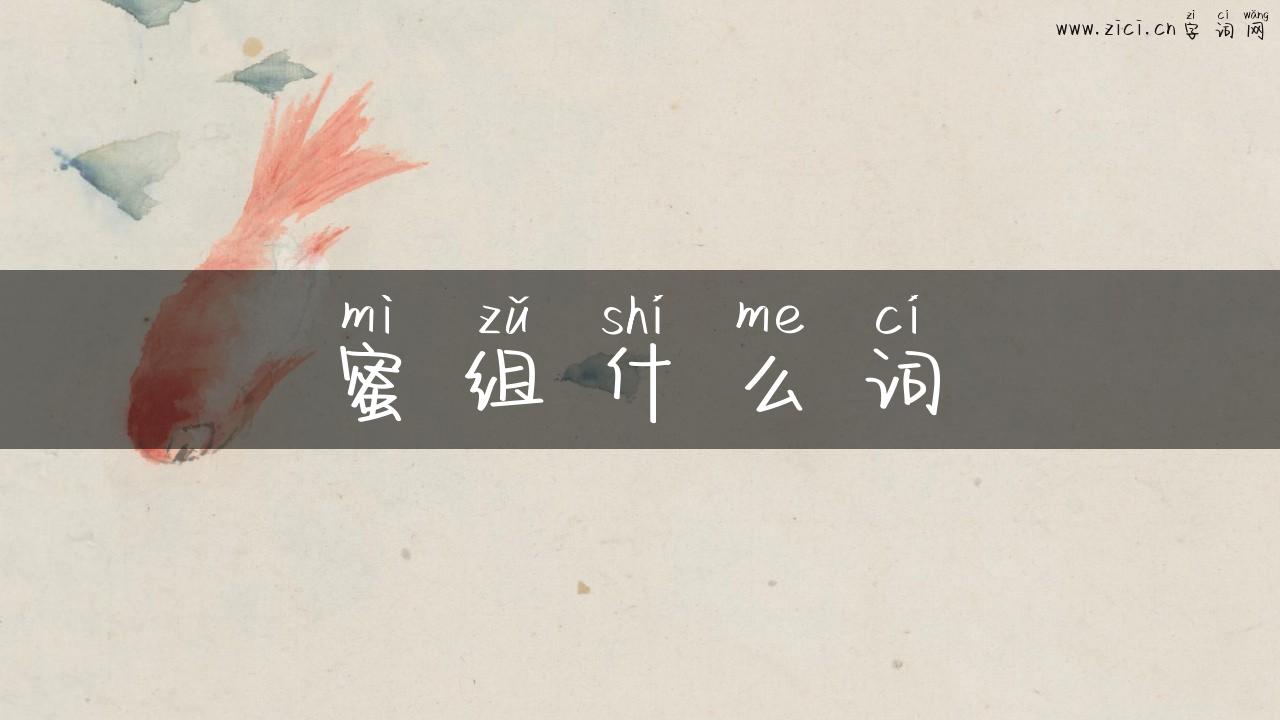 蜜组什么词
