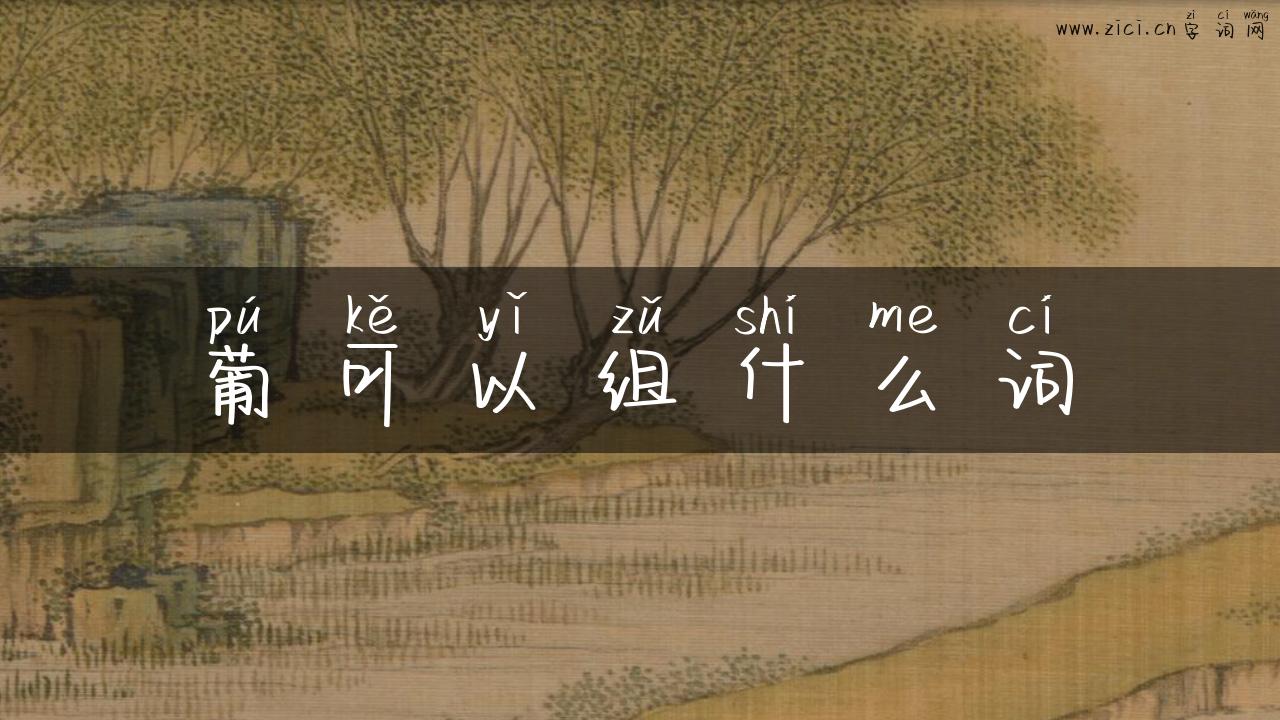 葡可以组什么词