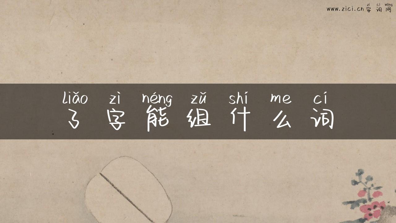 了字能组什么词