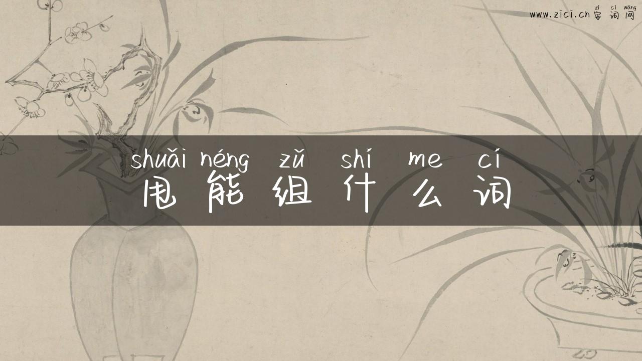 甩能组什么词
