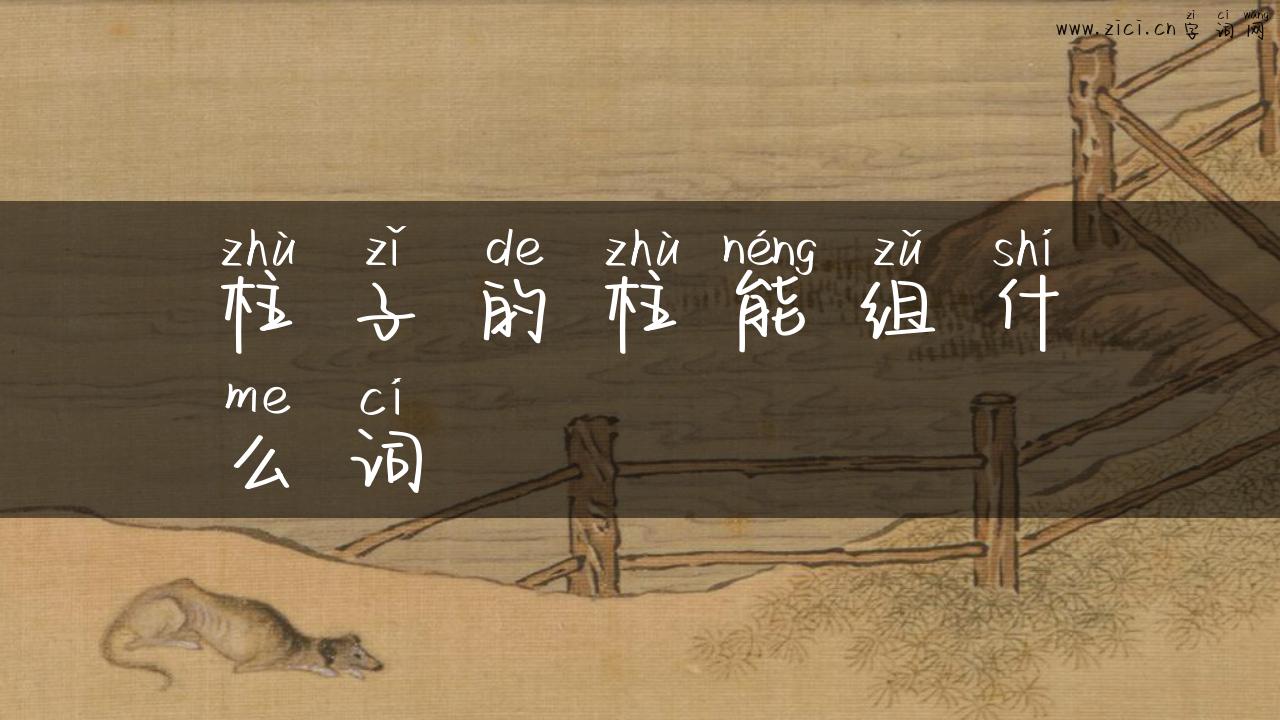 柱子的柱能组什么词