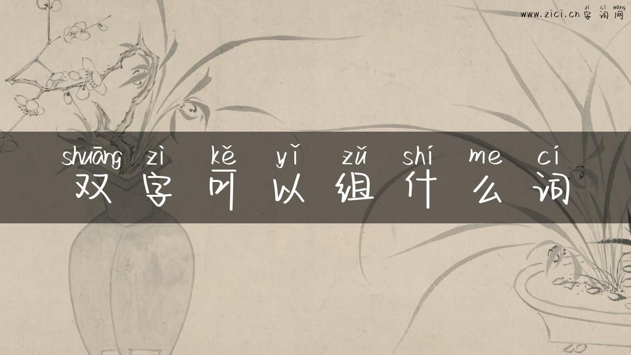 双字可以组什么词