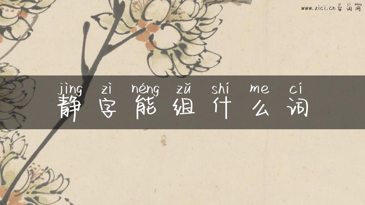 静字能组什么词