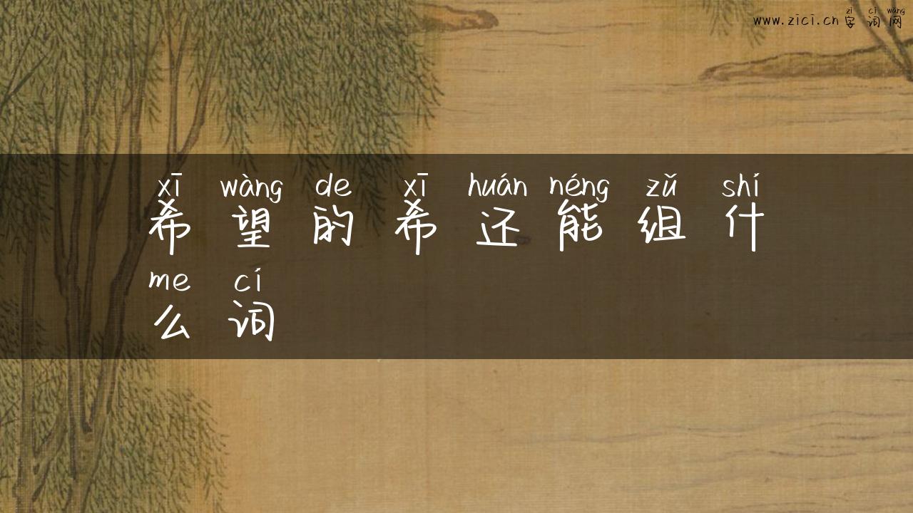 希望的希还能组什么词