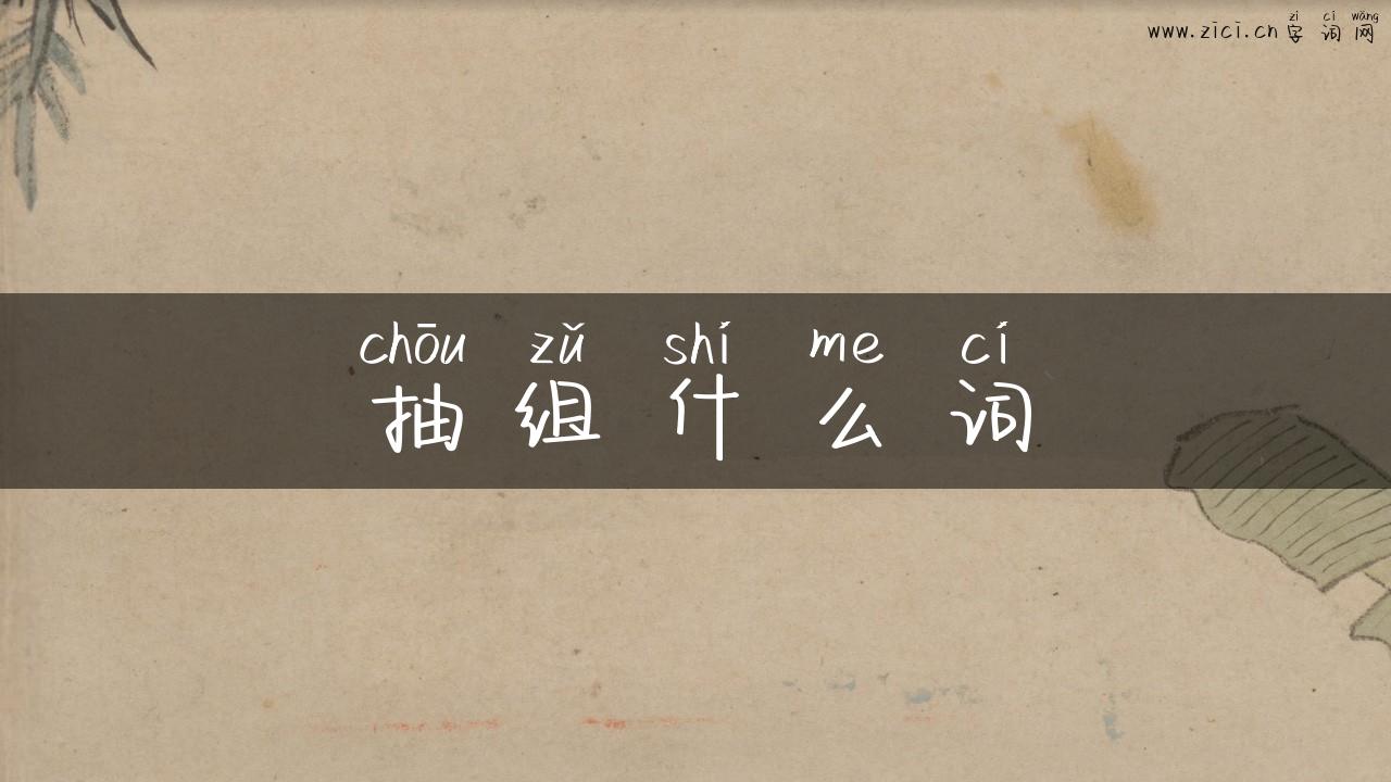 抽组什么词