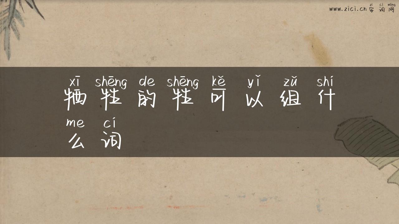 牺牲的牲可以组什么词