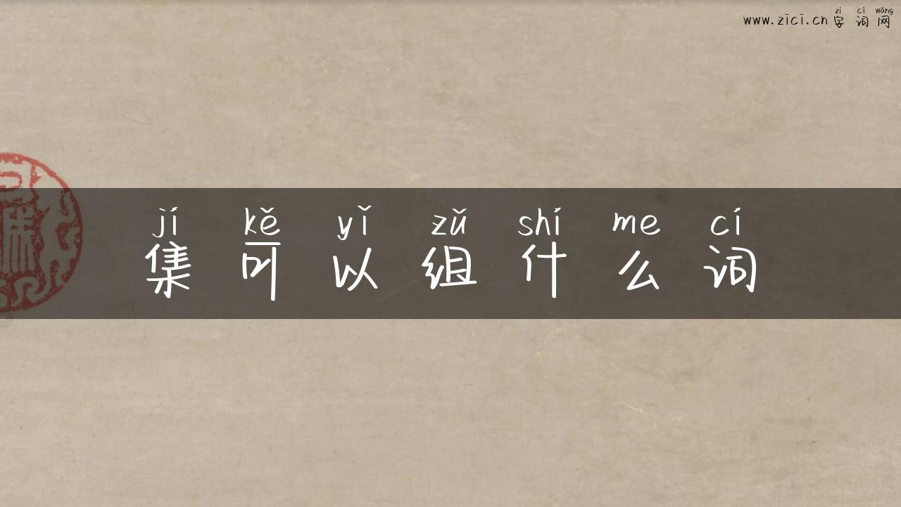集可以组什么词