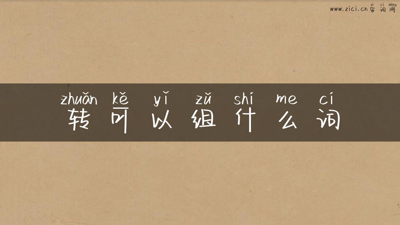 转可以组什么词