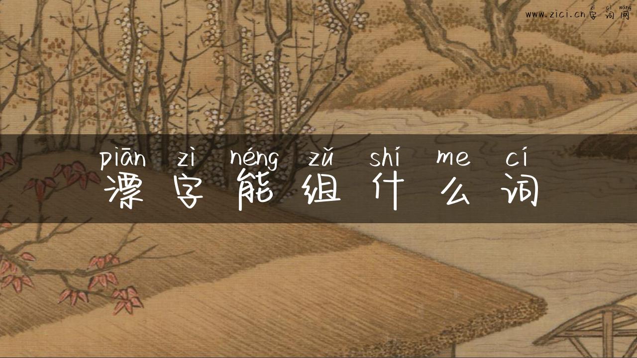 漂字能组什么词