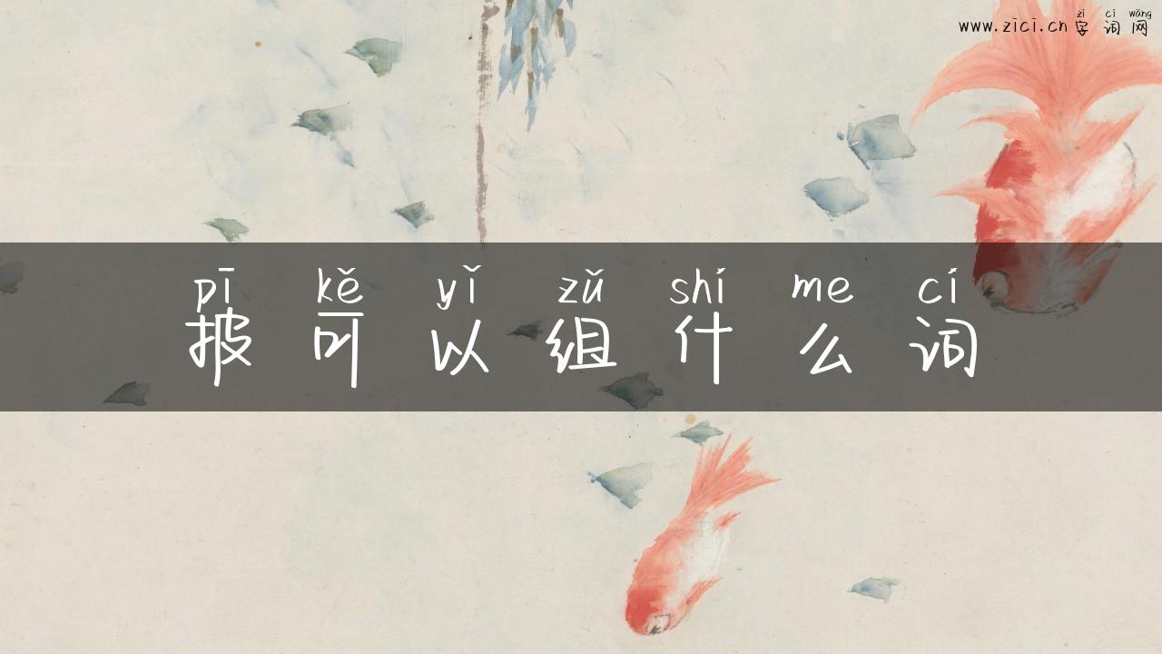 披可以组什么词