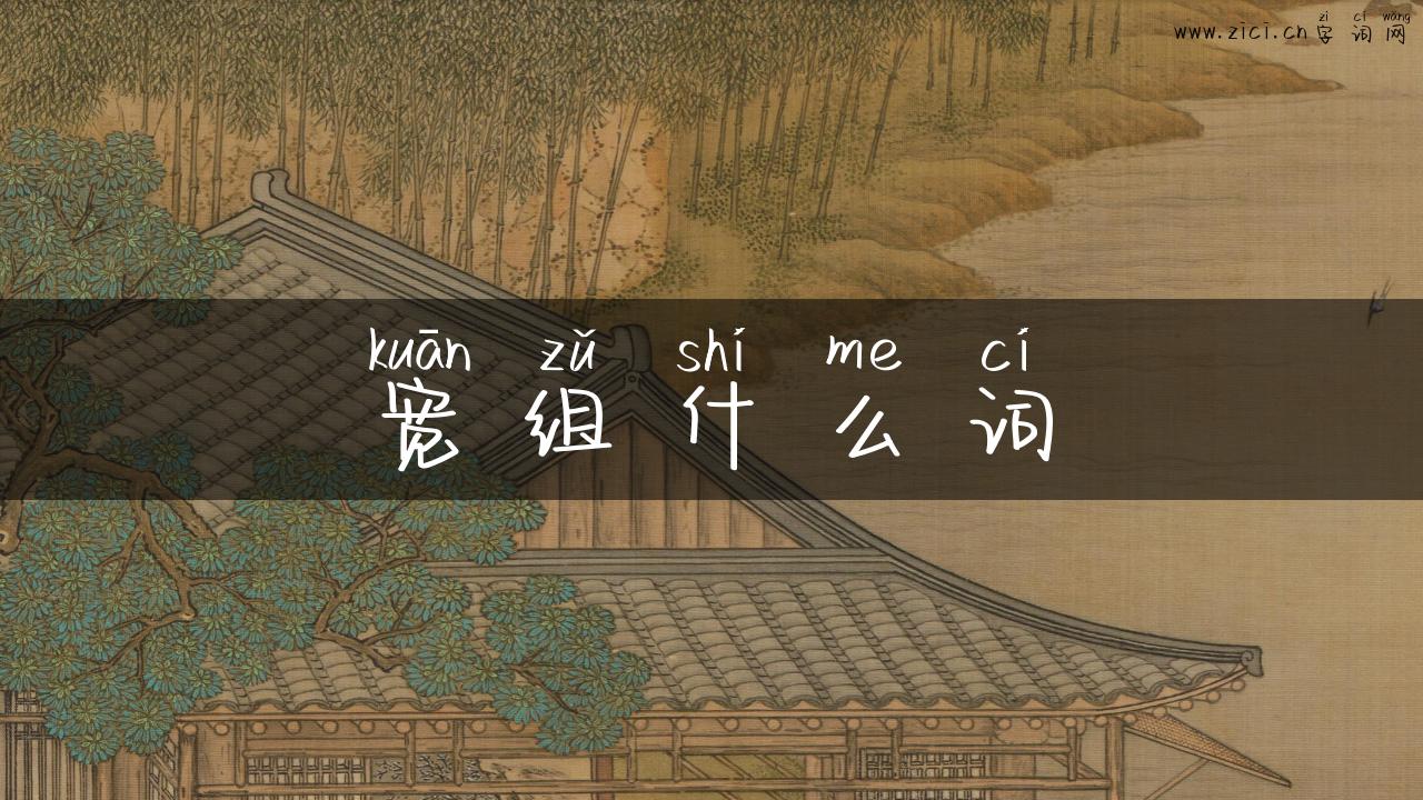 宽组什么词