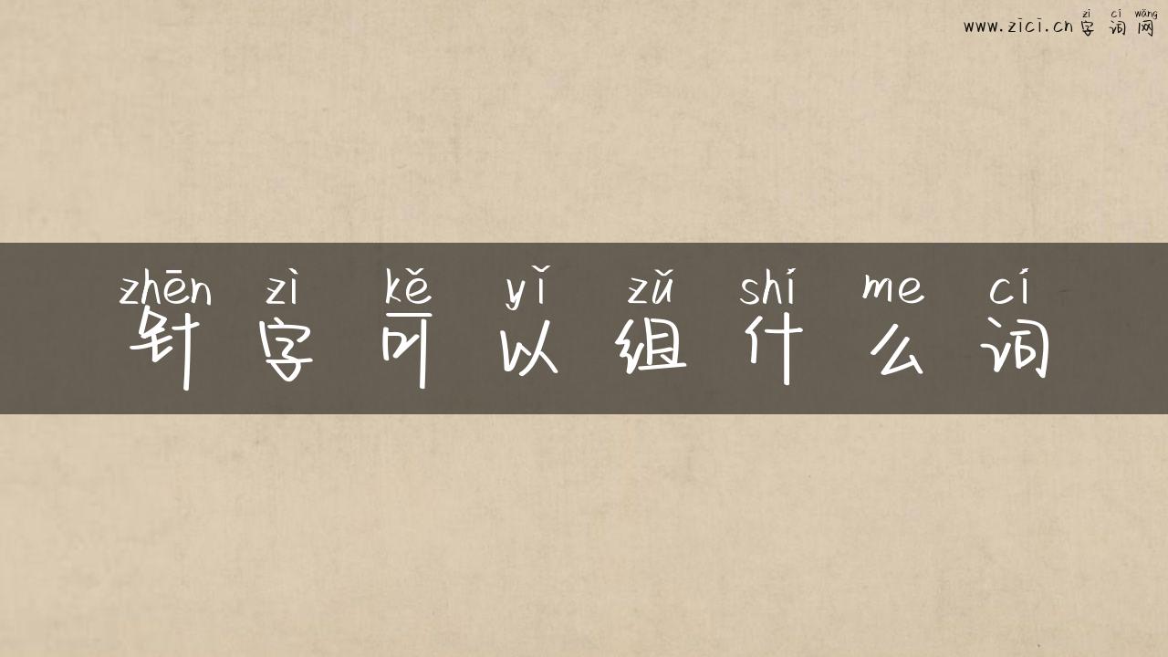 针字可以组什么词