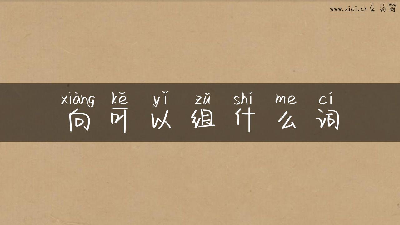 向可以组什么词