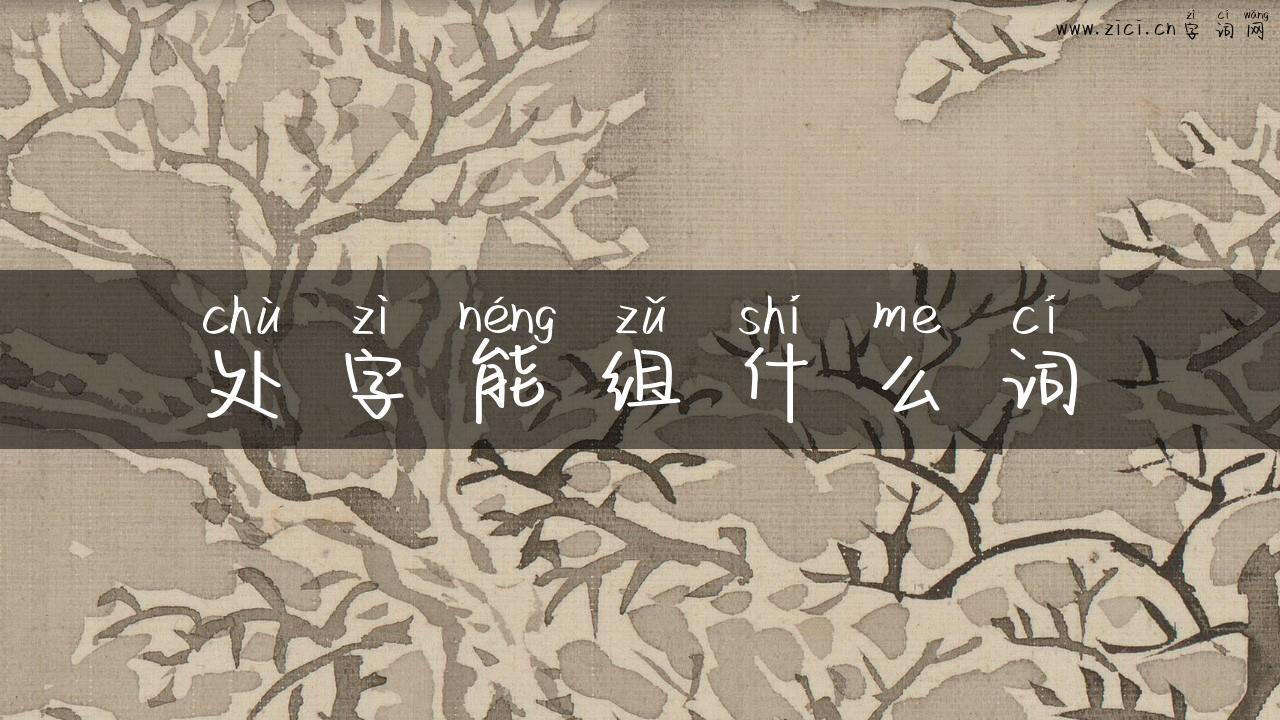 处字能组什么词