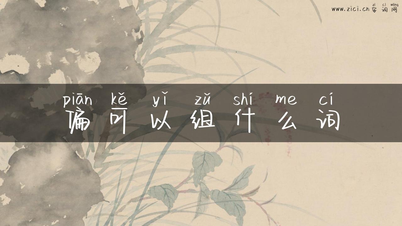 偏可以组什么词