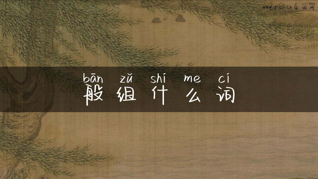 般组什么词