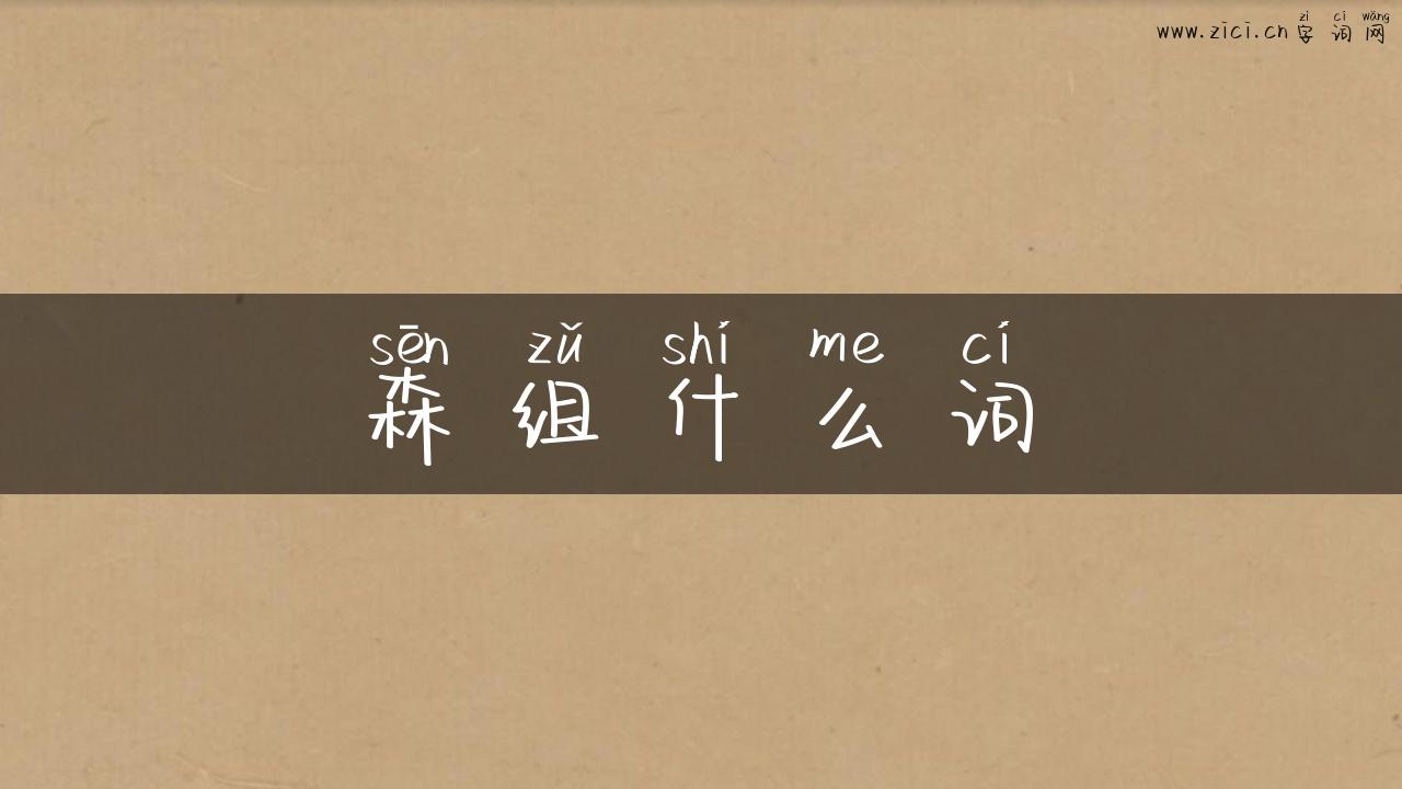 森组什么词