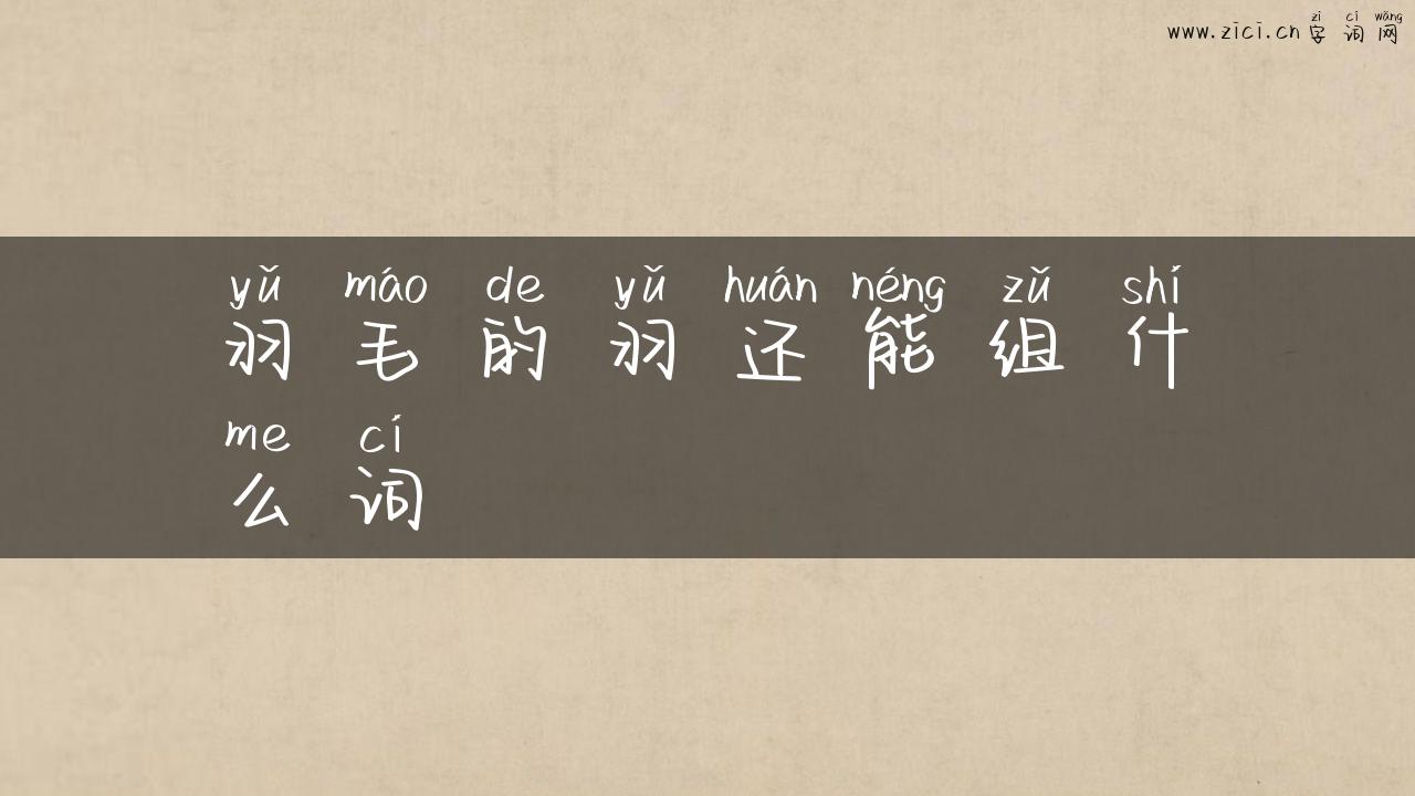 羽毛的羽还能组什么词