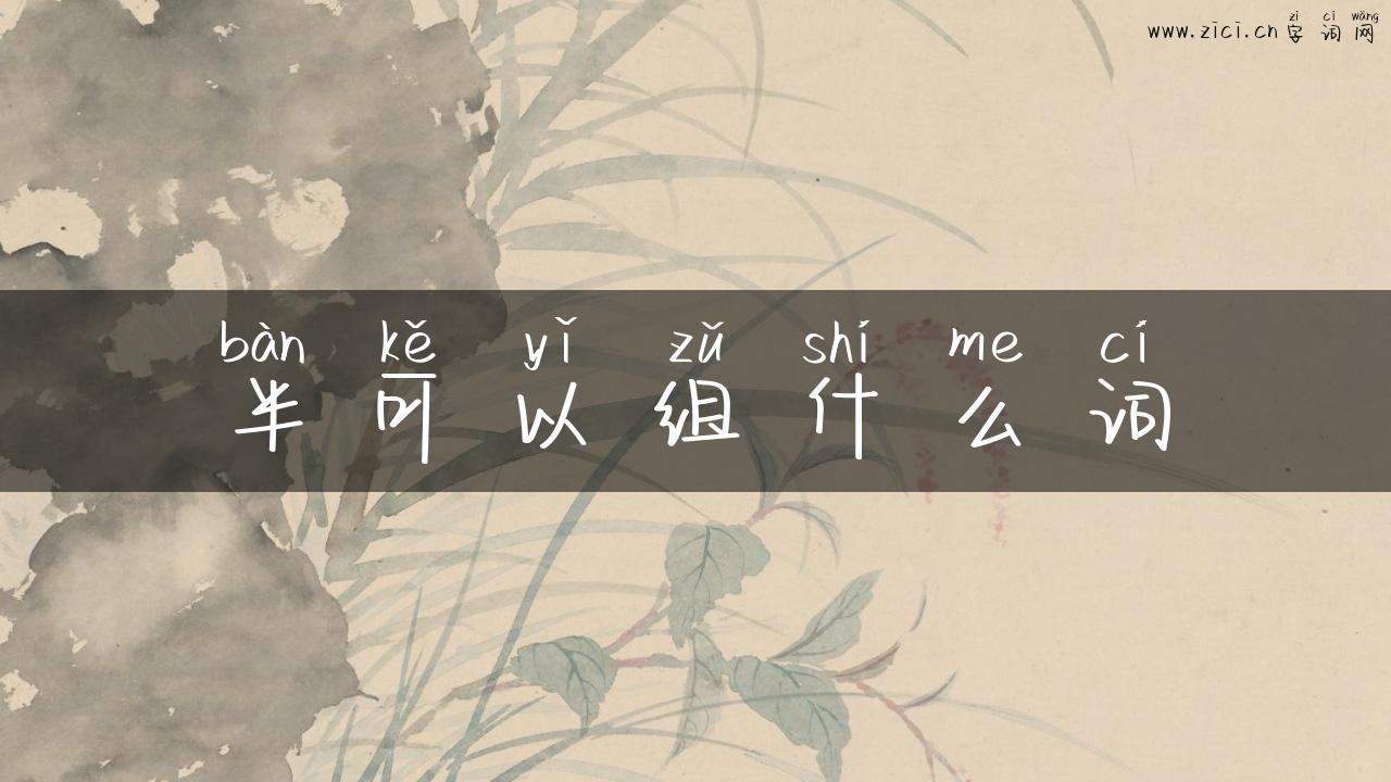 半可以组什么词