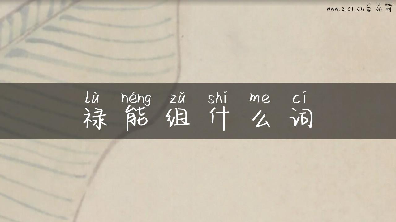 禄能组什么词