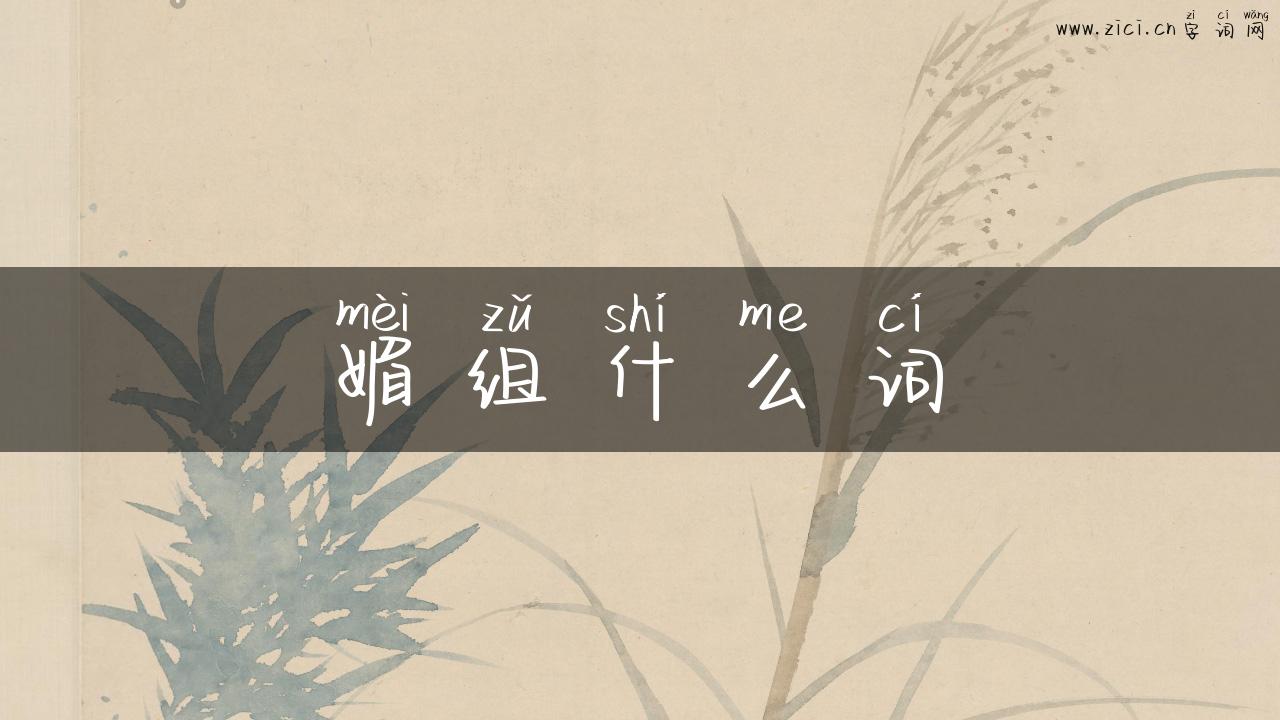 媚组什么词