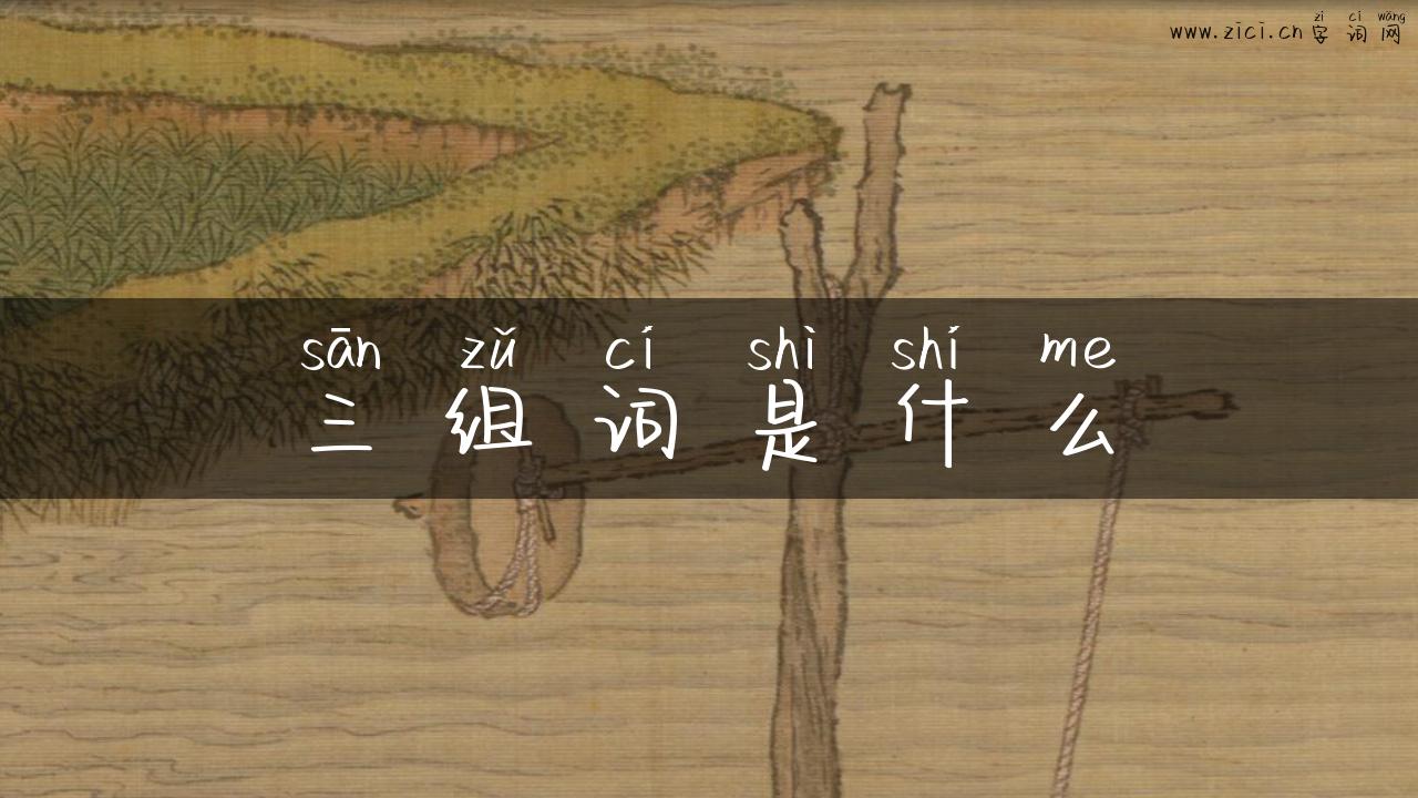 三组词是什么