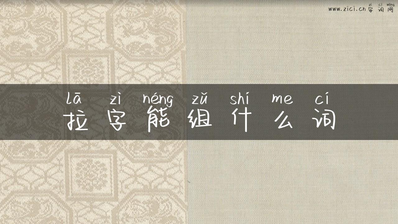 拉字能组什么词