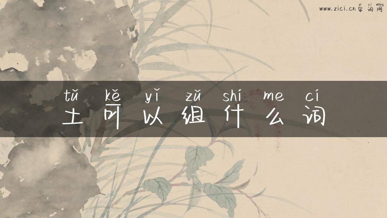 土可以组什么词