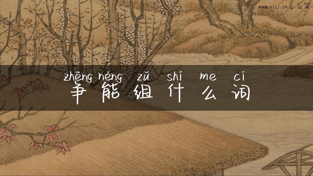 争能组什么词