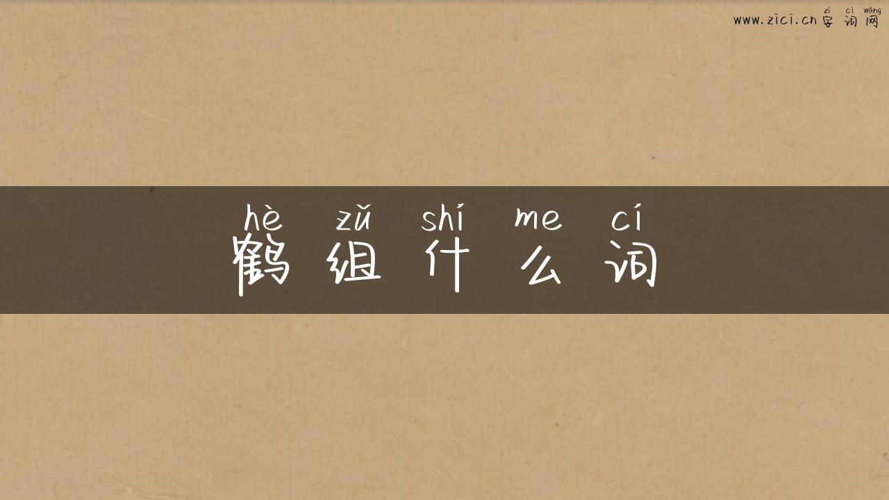 鹤组什么词