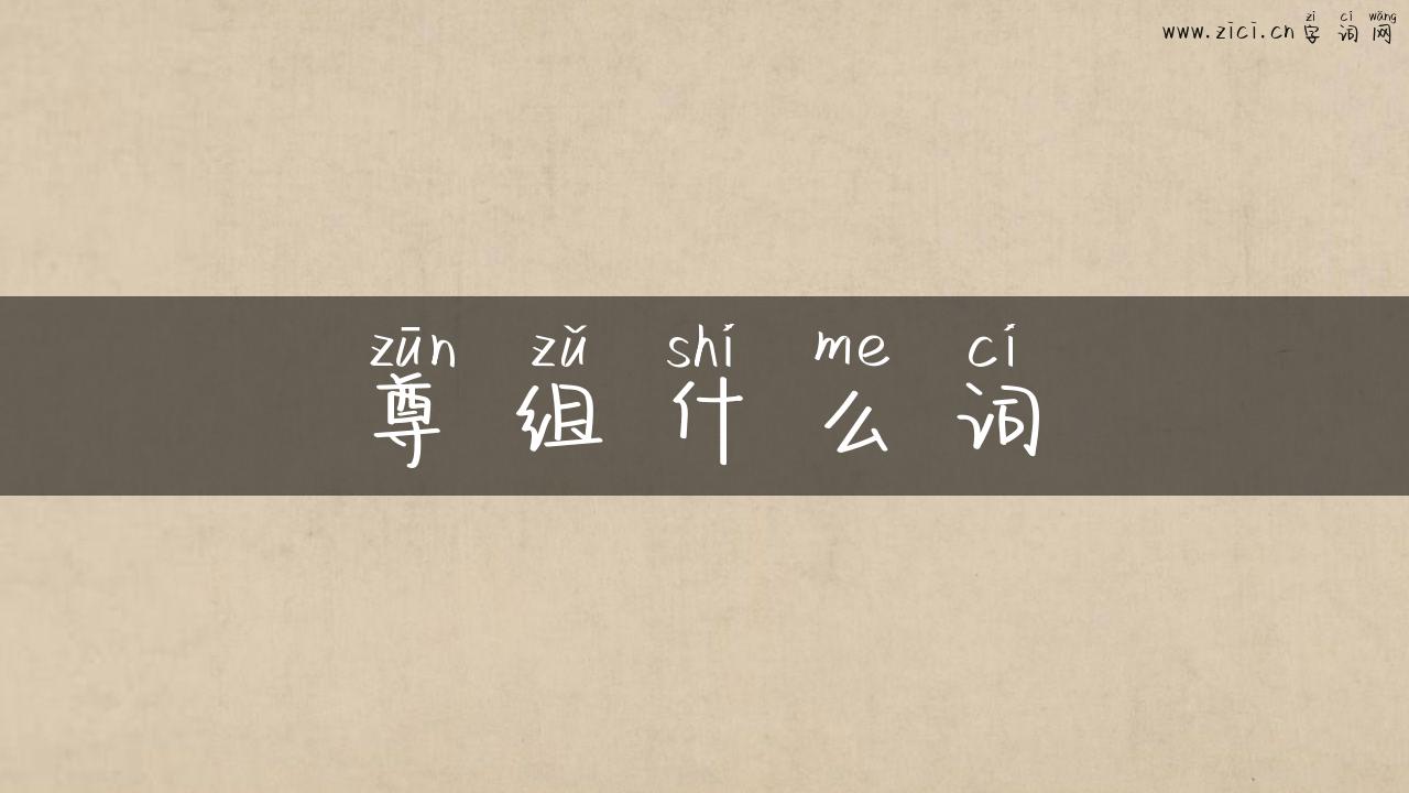 尊组什么词